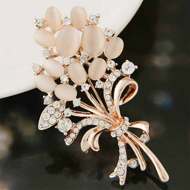 Lakke Arrival 5 Colors Choose Stone Flower Brooches Fresh-Water Pearl Elegant Brooch Pin Vintage Coat Broch 